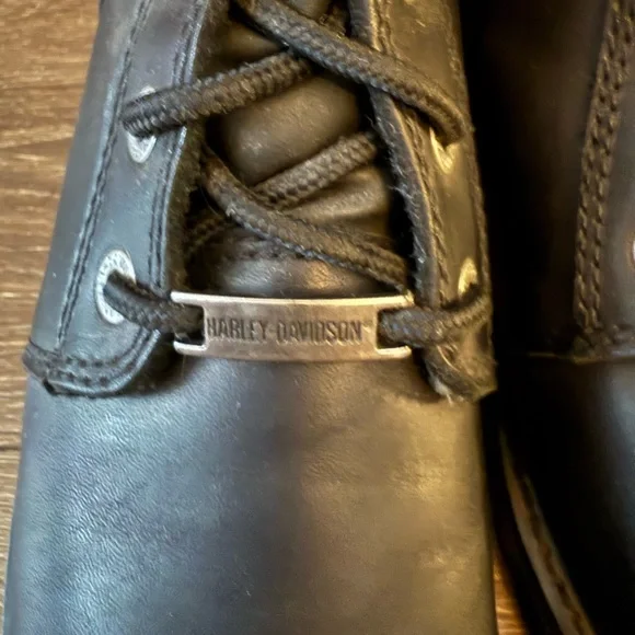 Harley-Davidson Black Moto Boots Lace Up 8.5 - Picture 6 of 8